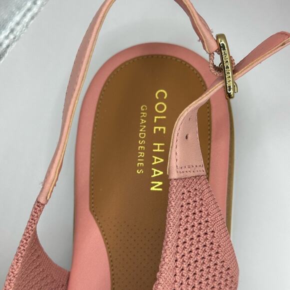 Cole Haan Mikaela Knit Rose Stitchlite Leather Trim Sandal 10 1/2 Shoe 10.5 - Picture 5 of 10